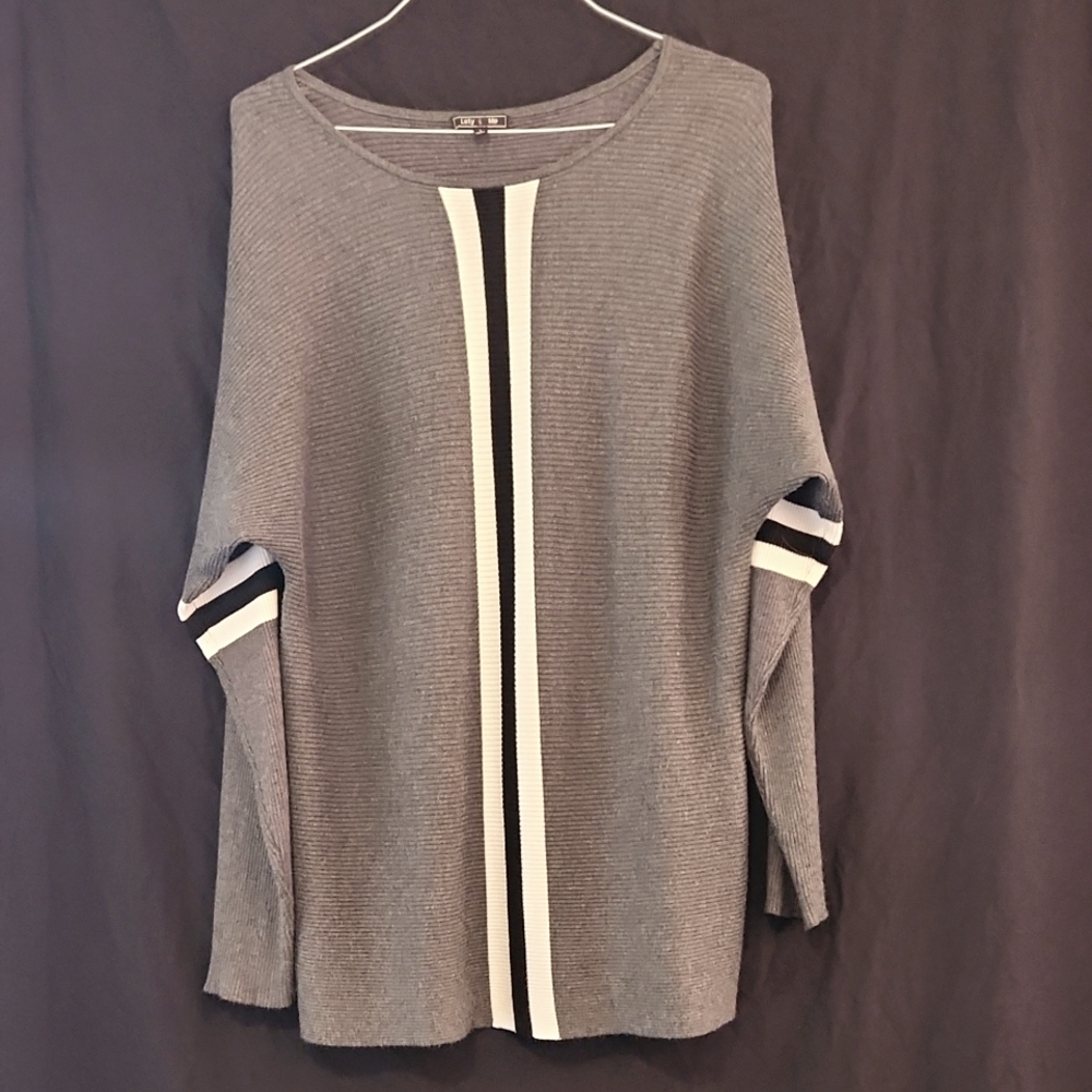 Lefty & Me Striped Tunic Sweater